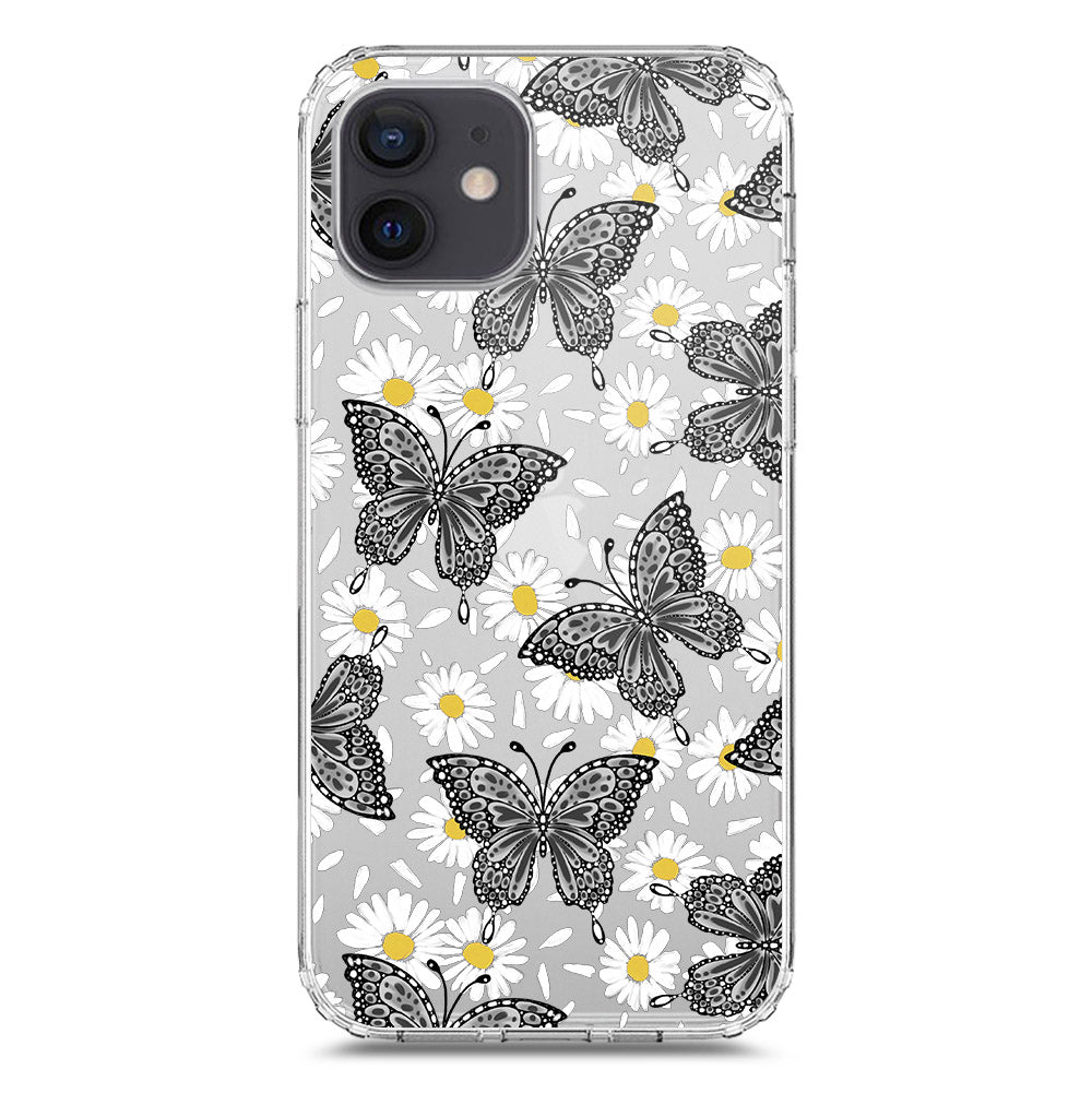 iPhone 12 Cover - O'Nation Butterfly Dreams Series 2 - Clear Phone Case - Soft Silicon Borders