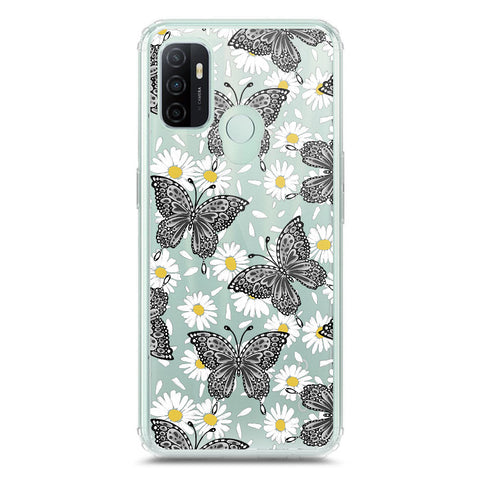 Oppo A53 Cover - O'Nation Butterfly Dreams Series 2 - Clear Phone Case - Soft Silicon Borders