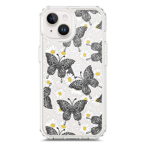 iPhone 15 Cover - O'Nation Butterfly Dreams Series 2 - Clear Phone Case - Soft Silicon Borders