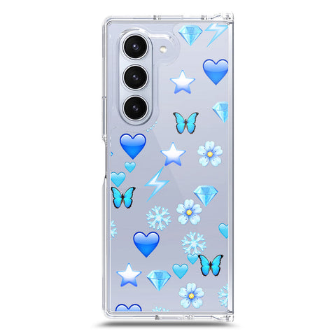 Samsung Galaxy Z Fold 6 Cover - O'Nation Butterfly Dreams Series 2 - Clear Phone Case - Soft Silicon Borders