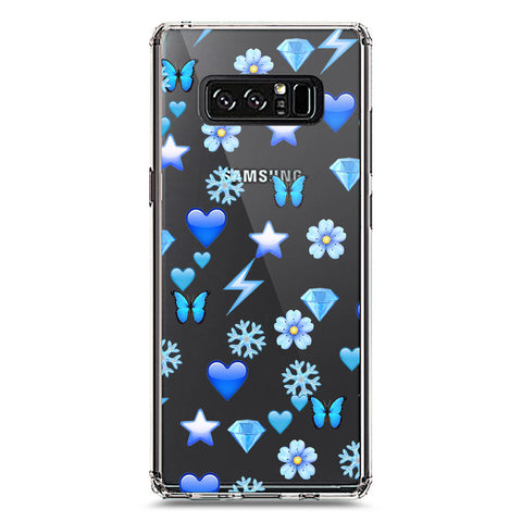 Samsung Galaxy Note 8 Cover - O'Nation Butterfly Dreams Series 2 - Clear Phone Case - Soft Silicon Borders