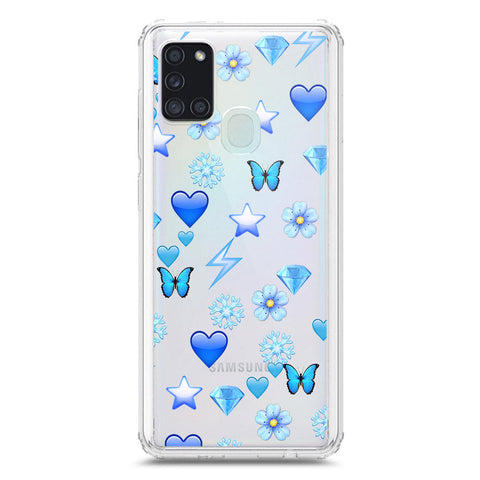 Samsung Galaxy A21s Cover - O'Nation Butterfly Dreams Series 2 - Clear Phone Case - Soft Silicon Borders