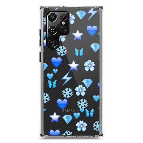 Samsung Galaxy S22 Ultra 5G Cover - O'Nation Butterfly Dreams Series 2 - Clear Phone Case - Soft Silicon Borders