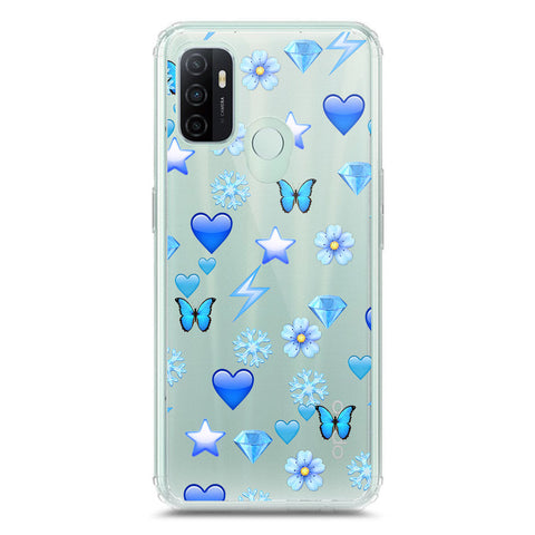 Oppo A53 Cover - O'Nation Butterfly Dreams Series 2 - Clear Phone Case - Soft Silicon Borders