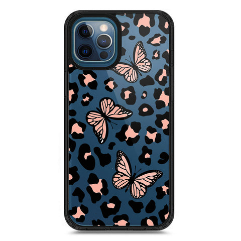 iPhone 12 Pro Max - Black - Cover - O'Nation Butterfly Dreams Series 2 - Clear Phone Case - Soft Silicon Borders