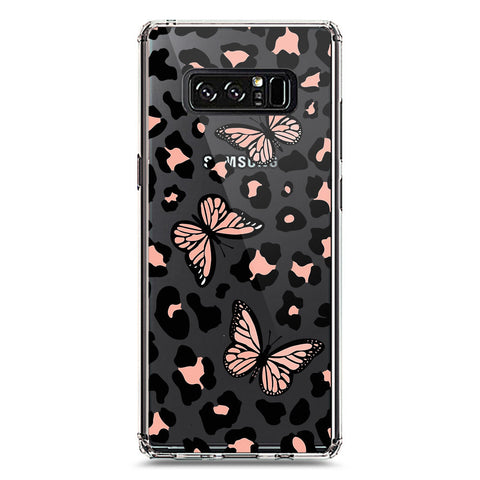 Samsung Galaxy Note 8 Cover - O'Nation Butterfly Dreams Series 2 - Clear Phone Case - Soft Silicon Borders