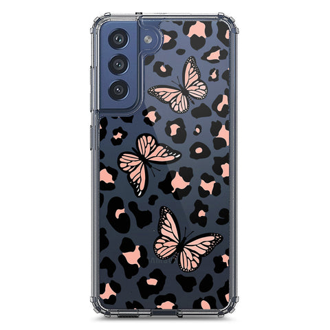 Samsung Galaxy S21 FE 5G Cover - O'Nation Butterfly Dreams Series 2 - Clear Phone Case - Soft Silicon Borders