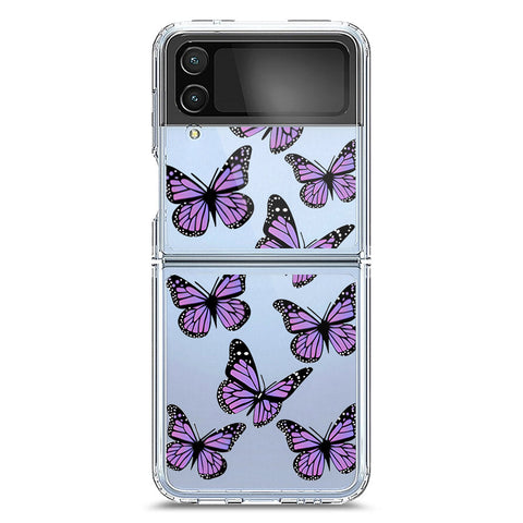 Samsung Galaxy Z Flip 3 5G Cover - O'Nation Butterfly Dreams Series 2 - Clear Phone Case - Soft Silicon Borders