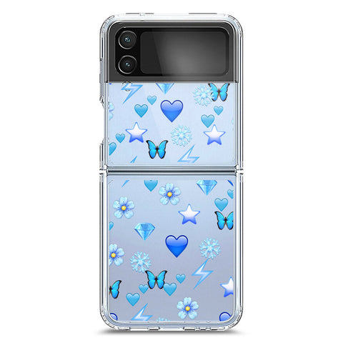 Samsung Galaxy Z Flip 4 5G Cover - O'Nation Butterfly Dreams Series 2 - Clear Phone Case - Soft Silicon Borders