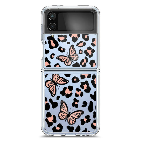 Samsung Galaxy Z Flip 4 5G Cover - O'Nation Butterfly Dreams Series 2 - Clear Phone Case - Soft Silicon Borders