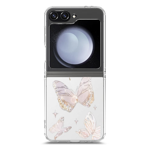 Samsung Galaxy Z Flip 6 Cover - O'Nation Butterfly Dreams Series 2 - Clear Phone Case - Soft Silicon Borders