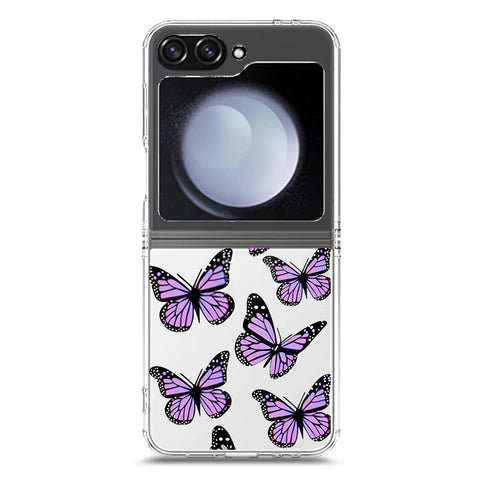Samsung Galaxy Z Flip 6 Cover - O'Nation Butterfly Dreams Series 2 - Clear Phone Case - Soft Silicon Borders