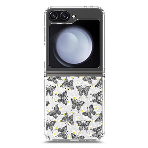 Samsung Galaxy Z Flip 6 Cover - O'Nation Butterfly Dreams Series 2 - Clear Phone Case - Soft Silicon Borders