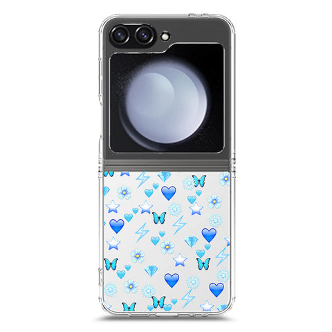 Samsung Galaxy Z Flip 6 Cover - O'Nation Butterfly Dreams Series 2 - Clear Phone Case - Soft Silicon Borders