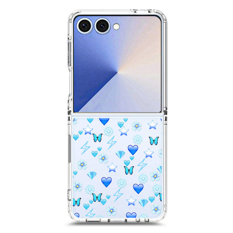 Samsung Galaxy Z Flip 7 Cover - O'Nation Butterfly Dreams Series 2 - Clear Phone Case - Soft Silicon Borders