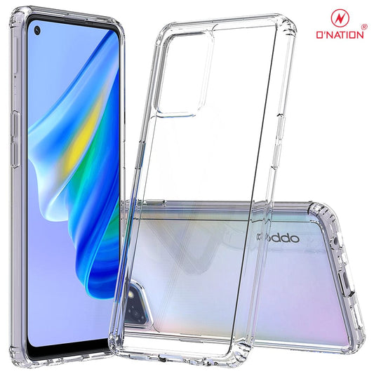 Oppo Reno 6 Lite Cover  - ONation Crystal Series - Premium Quality Clear Case No Yellowing Back With Smart Shockproof Cushions