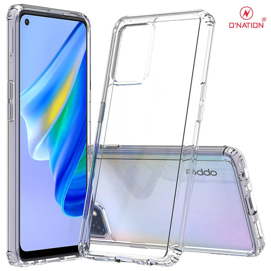 Oppo A74 Cover  - ONation Crystal Series - Premium Quality Clear Case No Yellowing Back With Smart Shockproof Cushions