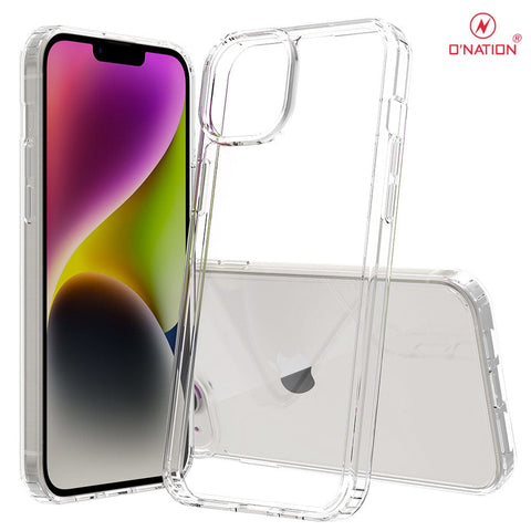 iPhone 15 Plus Cover  - ONation Crystal Series - Premium Quality Clear Case No Yellowing Back With Smart Shockproof Cushions