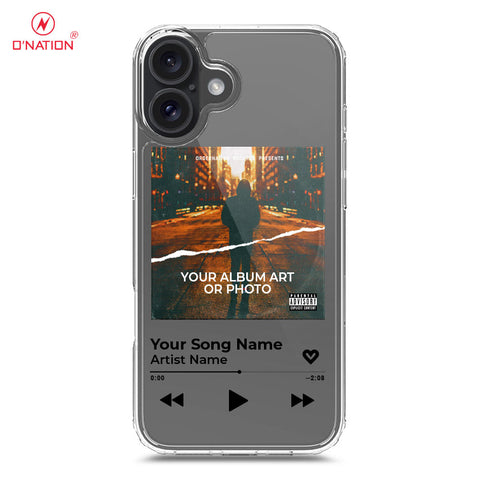 iPhone 16 Cover - Personalised Album Art Series - 4 Designs - Clear Phone Case - Soft Silicon Borders