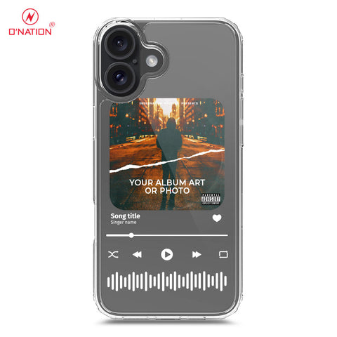 iPhone 16 Cover - Personalised Album Art Series - 4 Designs - Clear Phone Case - Soft Silicon Borders
