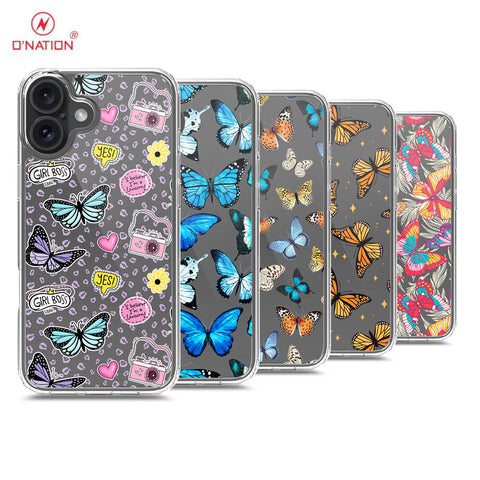 iPhone 16 Cover - O'Nation Butterfly Dreams Series - 9 Designs - Clear Phone Case - Soft Silicon Borders