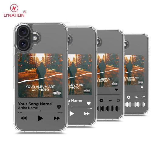 iPhone 16 Cover - Personalised Album Art Series - 4 Designs - Clear Phone Case - Soft Silicon Borders