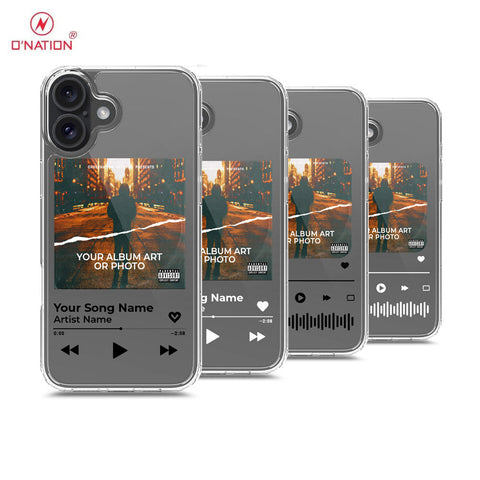 iPhone 16 Cover - Personalised Album Art Series - 4 Designs - Clear Phone Case - Soft Silicon Borders