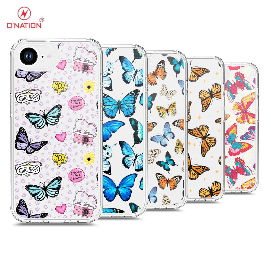 iPhone 16e Cover - O'Nation Butterfly Dreams Series - 9 Designs - Clear Phone Case - Soft Silicon Borders