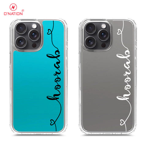 iPhone 16 Pro Max Cover - Personalised Name Series - 8 Designs - Clear Phone Case - Soft Silicon Borders