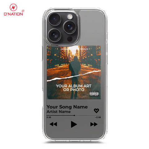 iPhone 16 Pro Max Cover - Personalised Album Art Series - 4 Designs - Clear Phone Case - Soft Silicon Borders