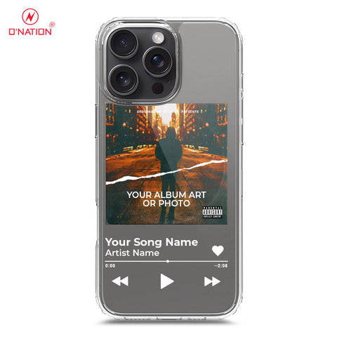 iPhone 16 Pro Max Cover - Personalised Album Art Series - 4 Designs - Clear Phone Case - Soft Silicon Borders