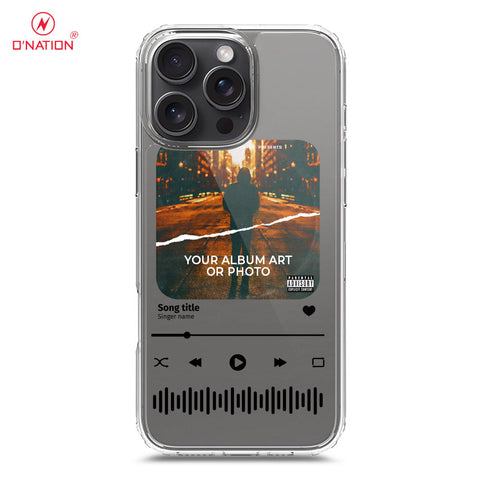 iPhone 16 Pro Max Cover - Personalised Album Art Series - 4 Designs - Clear Phone Case - Soft Silicon Borders