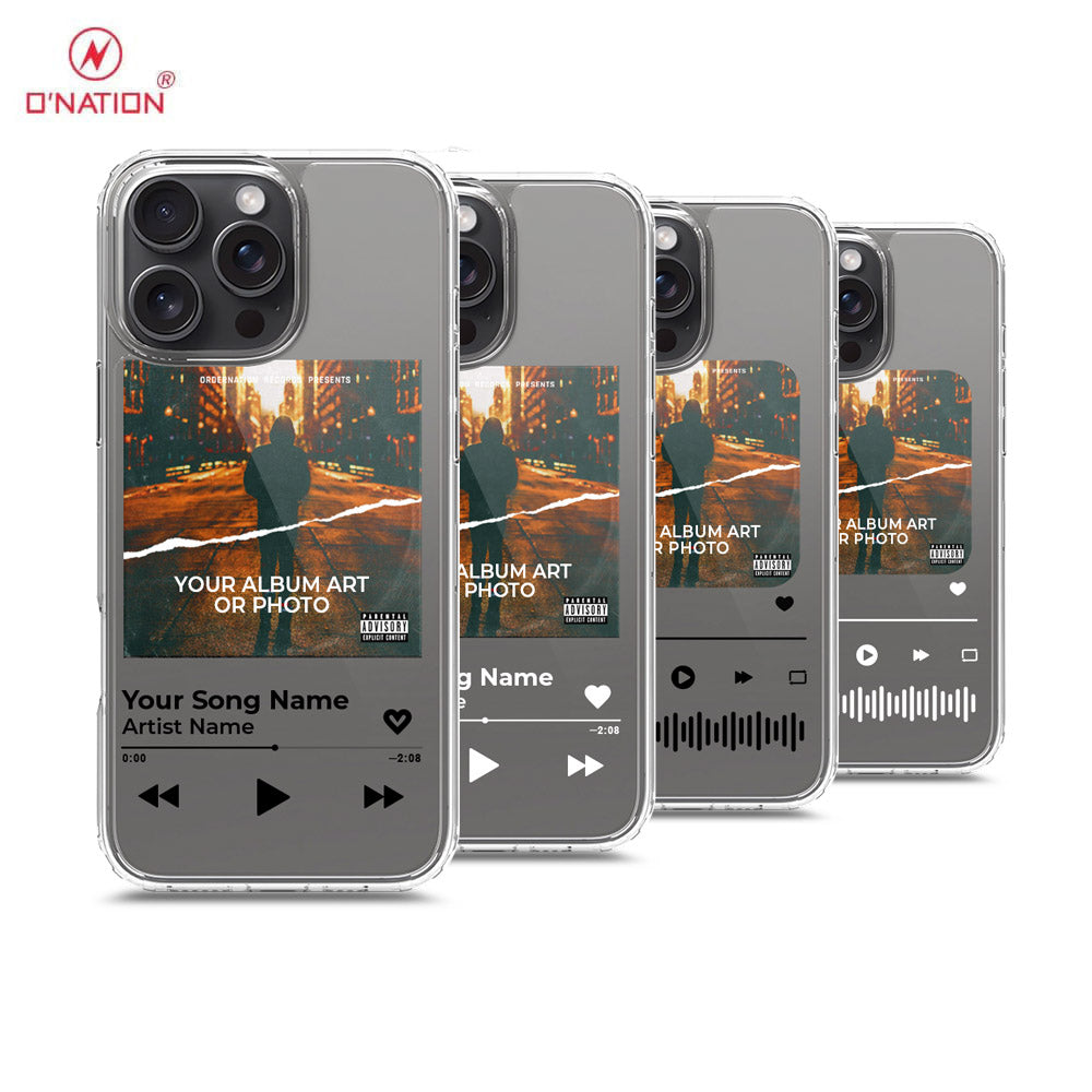 iPhone 16 Pro Max Cover - Personalised Album Art Series - 4 Designs - Clear Phone Case - Soft Silicon Borders