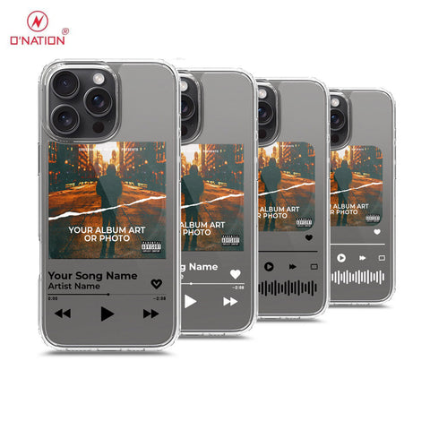 iPhone 16 Pro Max Cover - Personalised Album Art Series - 4 Designs - Clear Phone Case - Soft Silicon Borders