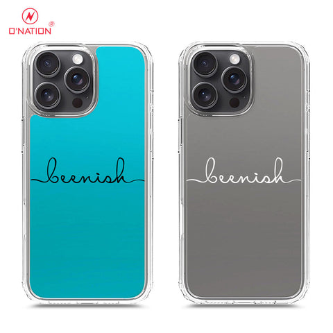 iPhone 16 Pro Max Cover - Personalised Name Series - 8 Designs - Clear Phone Case - Soft Silicon Borders