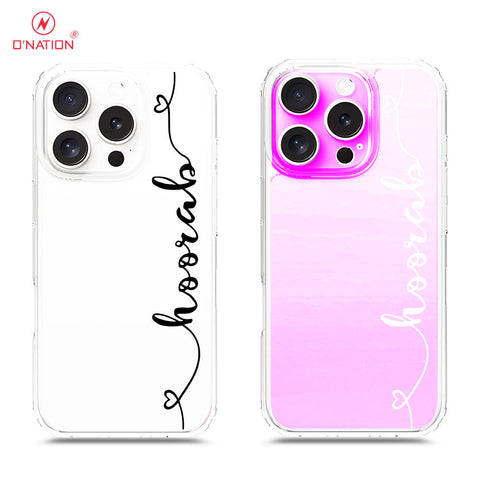 iPhone 16 Pro Cover - Personalised Name Series - 8 Designs - Clear Phone Case - Soft Silicon Borders