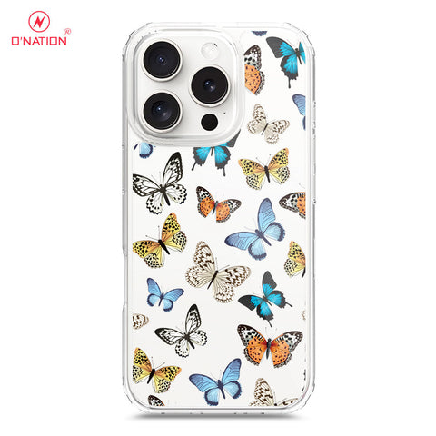 iPhone 16 Pro Cover - O'Nation Butterfly Dreams Series - 9 Designs - Clear Phone Case - Soft Silicon Borders