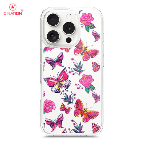 iPhone 16 Pro Cover - O'Nation Butterfly Dreams Series - 9 Designs - Clear Phone Case - Soft Silicon Borders
