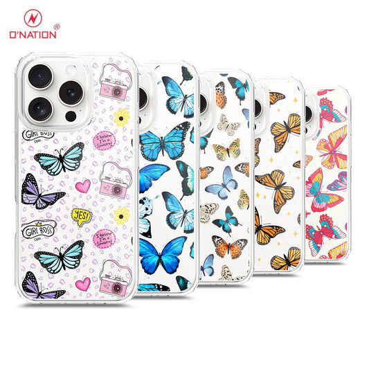iPhone 16 Pro Cover - O'Nation Butterfly Dreams Series - 9 Designs - Clear Phone Case - Soft Silicon Borders