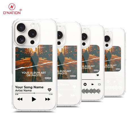 iPhone 16 Pro Cover - Personalised Album Art Series - 4 Designs - Clear Phone Case - Soft Silicon Borders