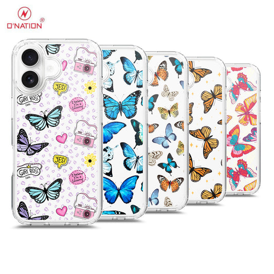 iPhone 17 Cover - O'Nation Butterfly Dreams Series - 9 Designs - Clear Phone Case - Soft Silicon Borders