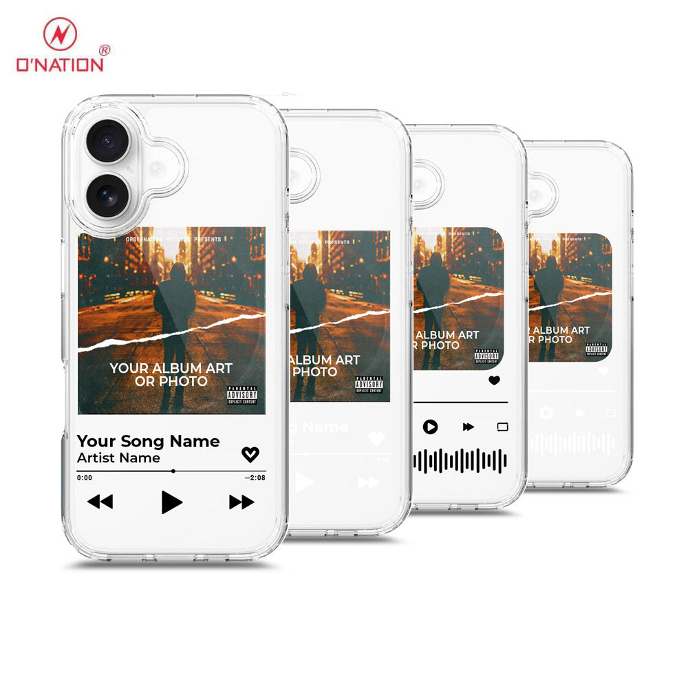 iPhone 17 Cover - Personalised Album Art Series - 4 Designs - Clear Phone Case - Soft Silicon Borders