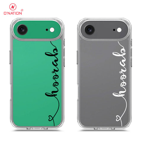 iPhone 17 Air Cover - Personalised Name Series - 8 Designs - Clear Phone Case - Soft Silicon Borders