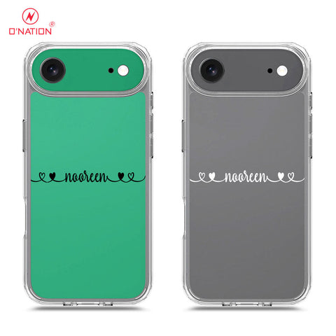 iPhone 17 Air Cover - Personalised Name Series - 8 Designs - Clear Phone Case - Soft Silicon Borders