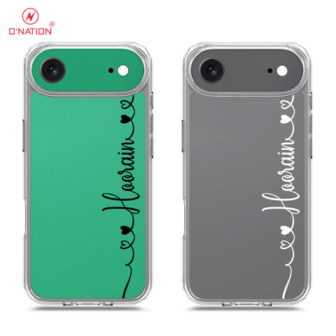 iPhone 17 Air Cover - Personalised Name Series - 8 Designs - Clear Phone Case - Soft Silicon Borders