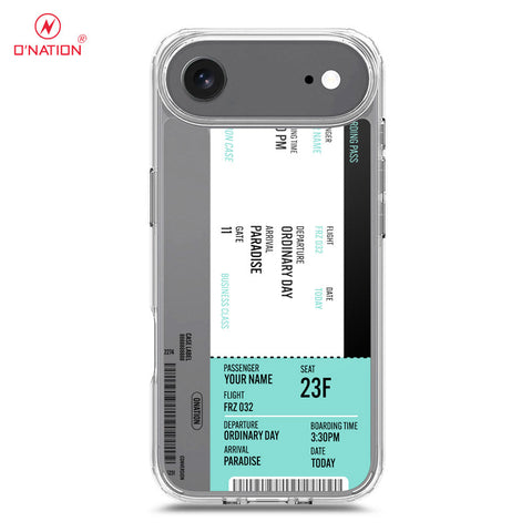 iPhone 17 Air Cover - Personalised Boarding Pass Ticket Series - 5 Designs - Clear Phone Case - Soft Silicon Borders