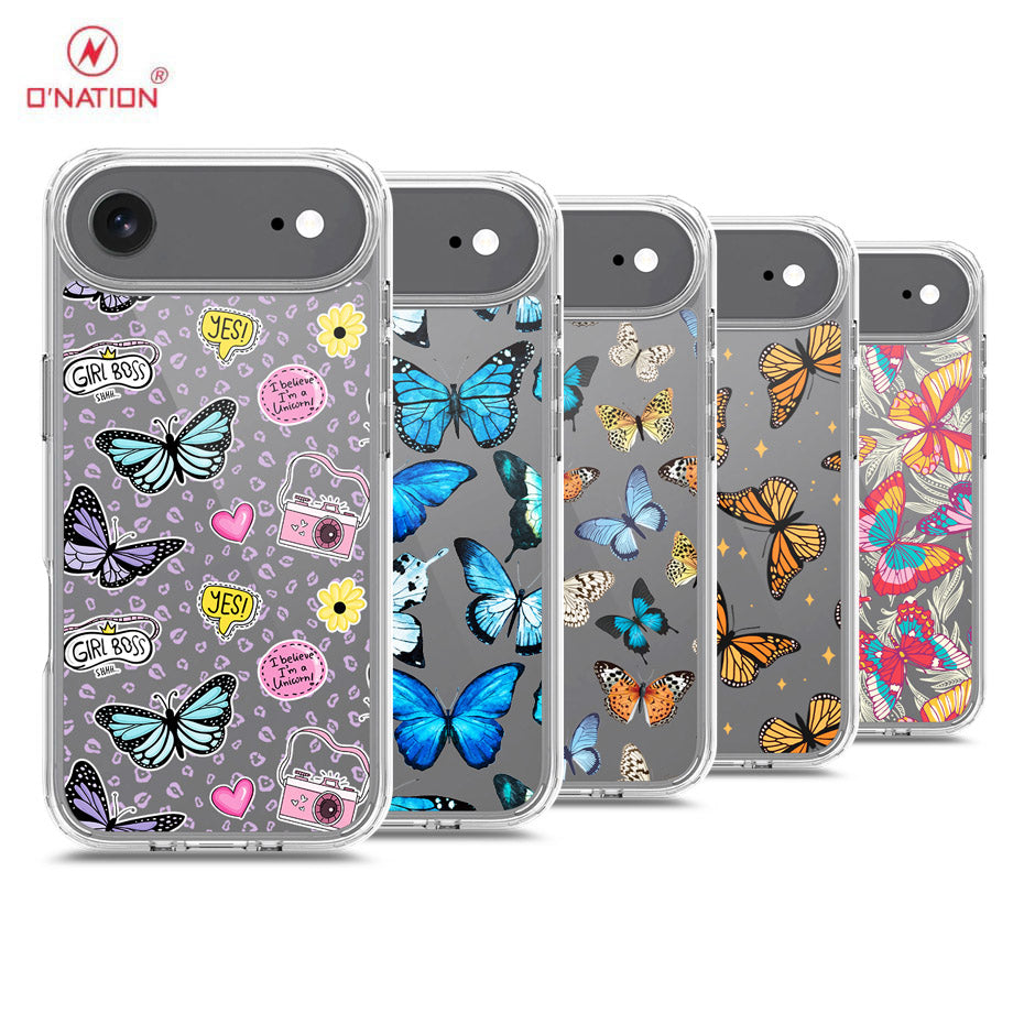iPhone 17 Air Cover - O'Nation Butterfly Dreams Series - 9 Designs - Clear Phone Case - Soft Silicon Borders
