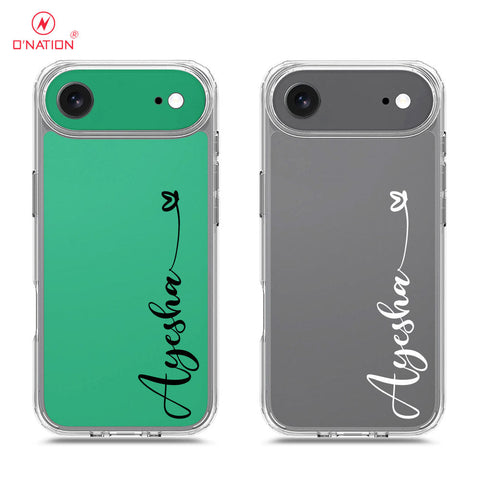 iPhone 17 Air Cover - Personalised Name Series - 8 Designs - Clear Phone Case - Soft Silicon Borders