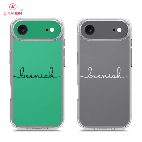 iPhone 17 Air Cover - Personalised Name Series - 8 Designs - Clear Phone Case - Soft Silicon Borders