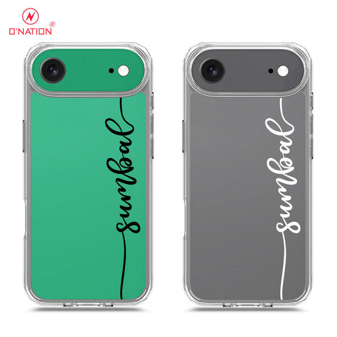 iPhone 17 Air Cover - Personalised Name Series - 8 Designs - Clear Phone Case - Soft Silicon Borders